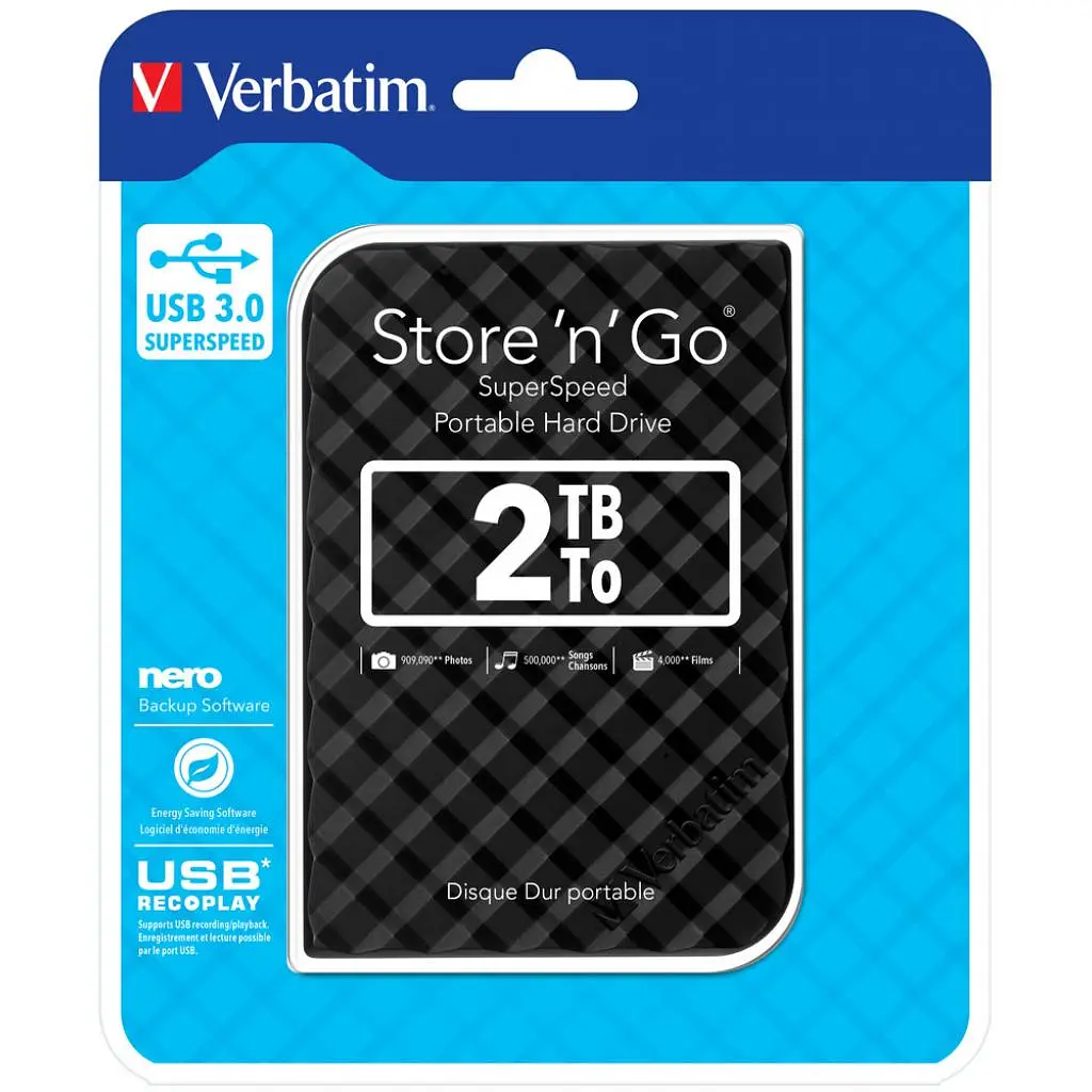Зовнішній жорсткий диск Verbatim 2.5" 2TB (53195) - фото 4