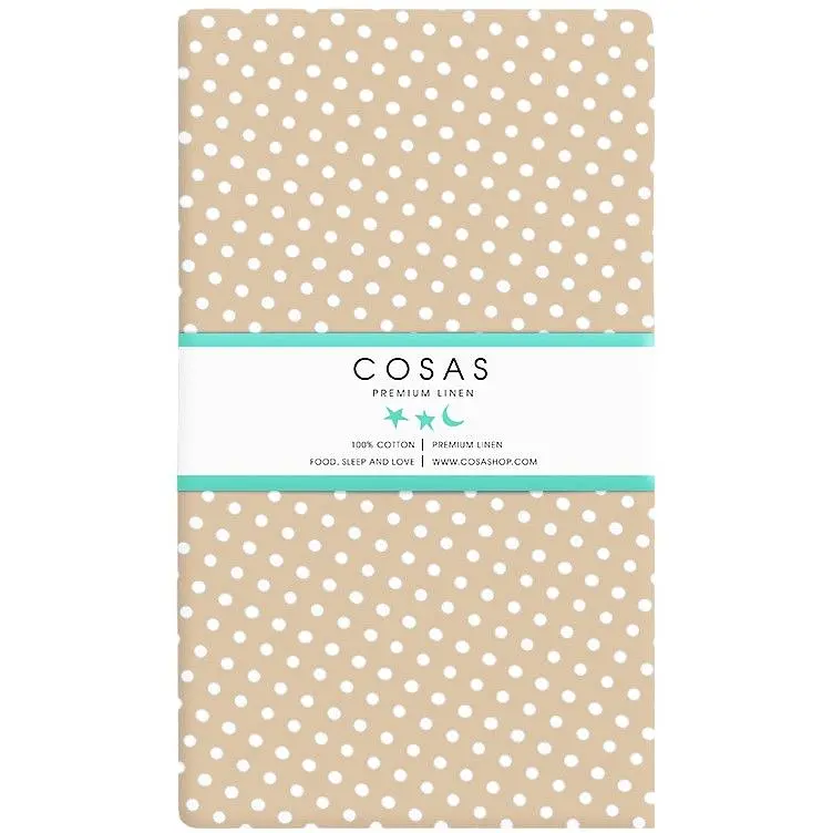 Набір простирадл на резинці Cosas B&R Dots 60х120х12 см (SetSheet_DropBeige_DropPink_120x60) - фото 3