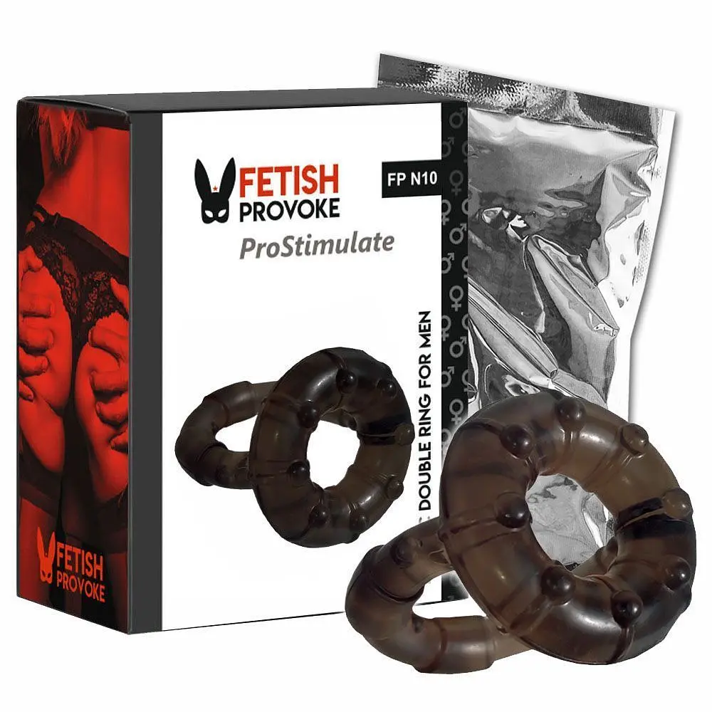 Ерекційне кільце Fetish Provoke ProStimulate N10 (прозоро-сірий) - фото 3