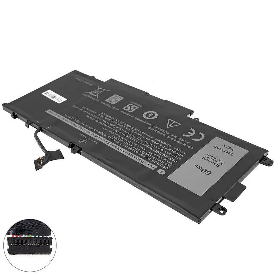 Батарея DELL K5XWW акумулятор для ноутбука Latitude 5285 5289 L3180, 7390 2-in-1 7.6V 60Wh Black - фото 3