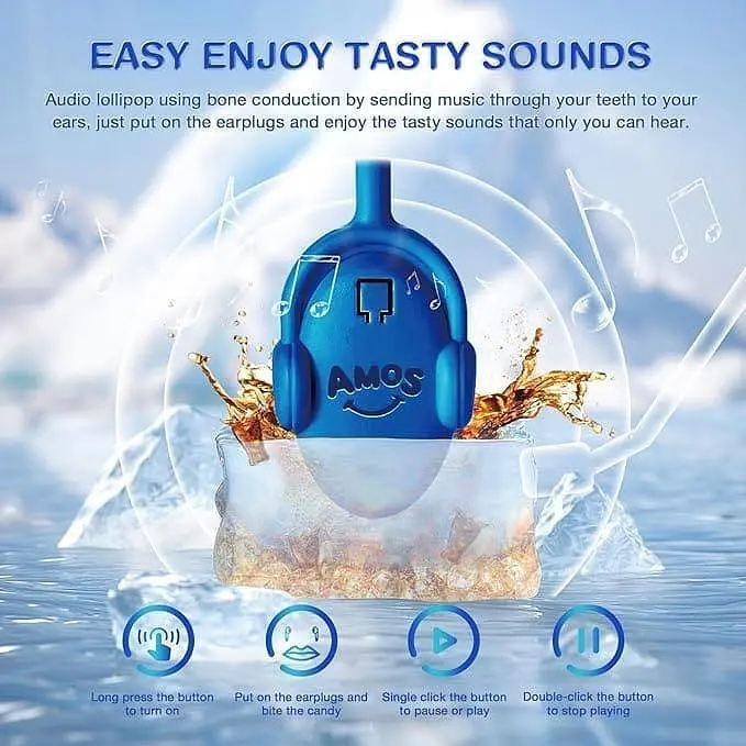 Льодяник Amos Tasty Sounds Audio Lollipop Cherry Flavor 12г - фото 4