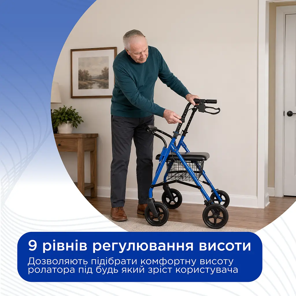 Ходунки на колесах с повышенной надежностью и функциональностью роллатор Doctor Life 11770 (11770-2428) - фото 8