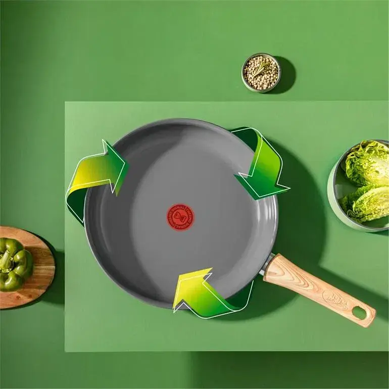 Керамическая сковорода Tefal Renew Eco Design 30 см (C4250743), с керамическим антипригарным покрытием - фото 4