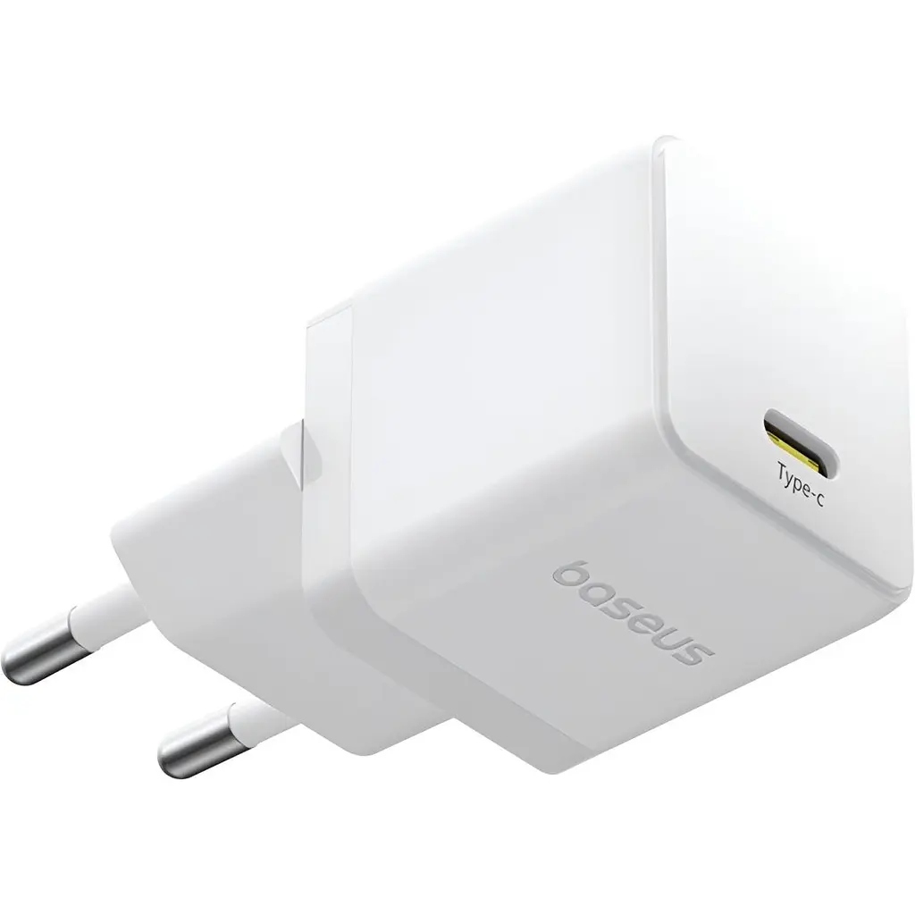 Мережевий зарядний пристрій Baseus Palm Fast Charger USB-C 30W + Cable USB-C to USB-C 60W 1m Moon White (P10111605213-01) [172514] - фото 6