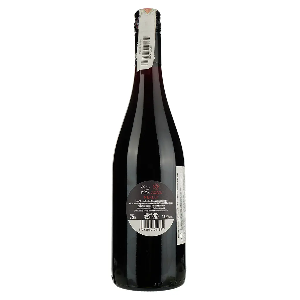 Вино Vignerons Catalans IGP Pays d'Oc 4 Saisons Merlot, красное, сухое, 0,75 л (8000019582646) - фото 3