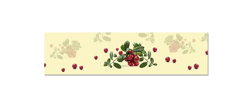 Вініловий кухонний фартух Журавлина наклейка для кухні ПВХ червоні Ягоди Бежевий 65х250 см Happy Pocket Z181683 - фото 7