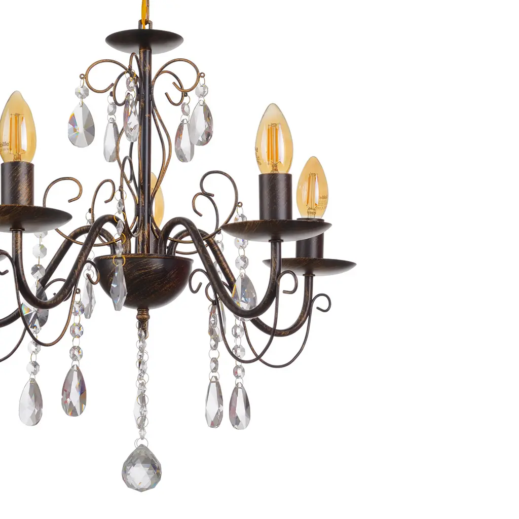 Люстра подвесная Brille свеча Е14 40W G (BCL-734S/5) - фото 3