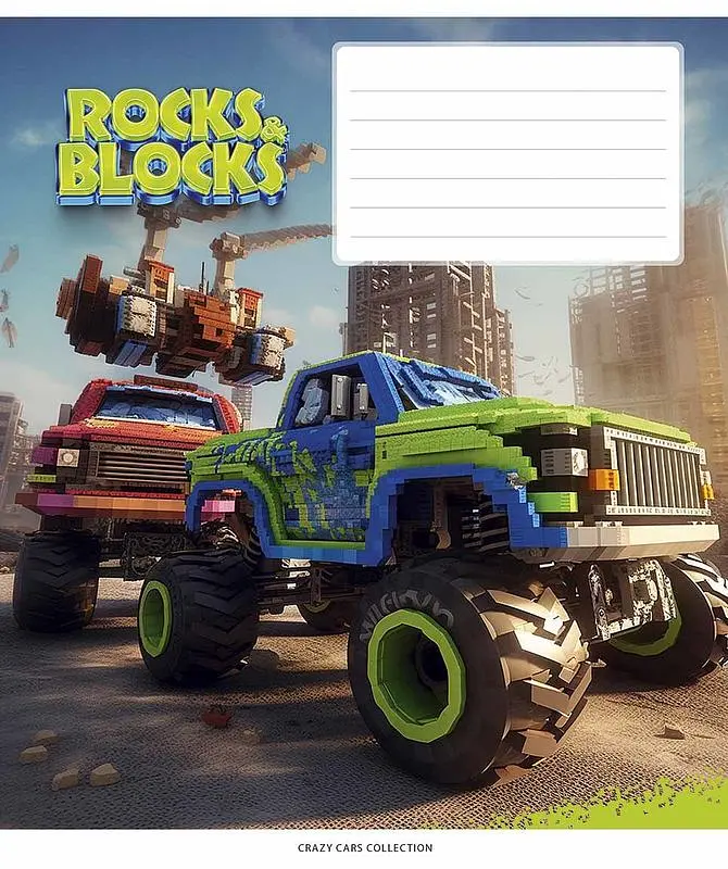 Зошит загальний Школярик Star Rocks&Blocks у лінію 24 аркушів 25 шт. (024-3280L) - фото 3