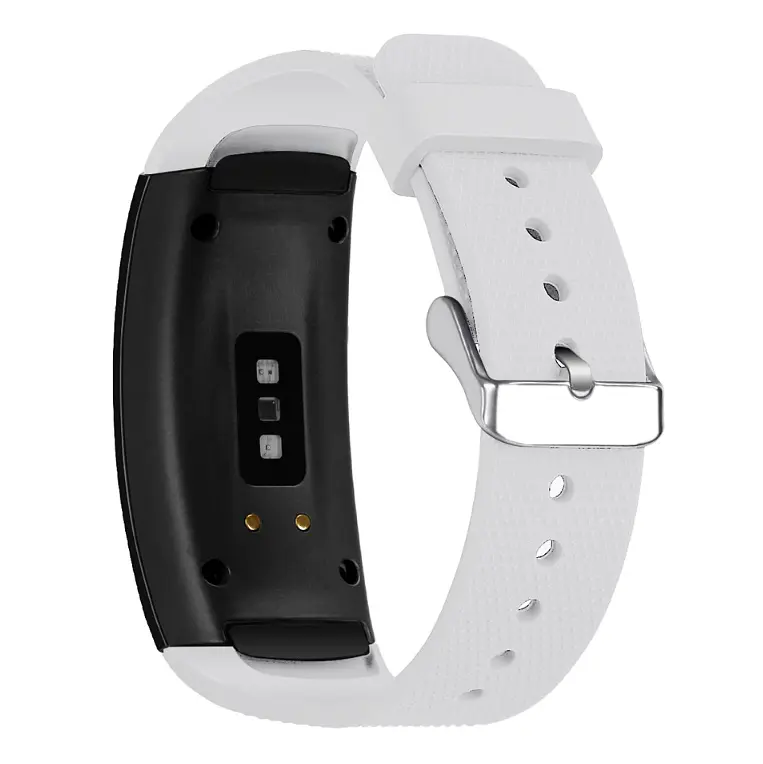 Силіконовий ремінець Primo Classic Shape для Samsung Gear Fit 2/Fit 2 Pro (SM-R360/R365) White - фото 3