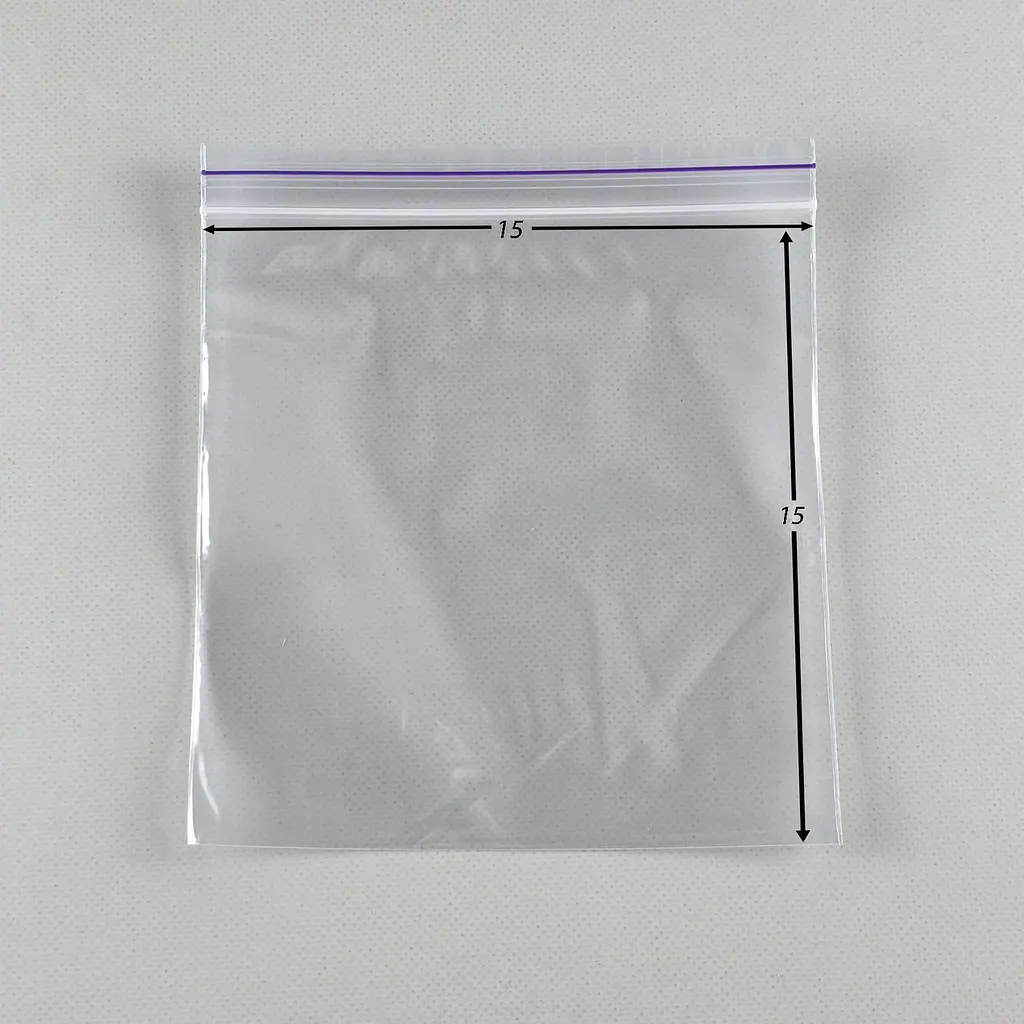 Пакети Zip-Lock прозорі 15x15 см, 100 шт, 50 мкм, поліетиленові пакети із застібкою - фото 2