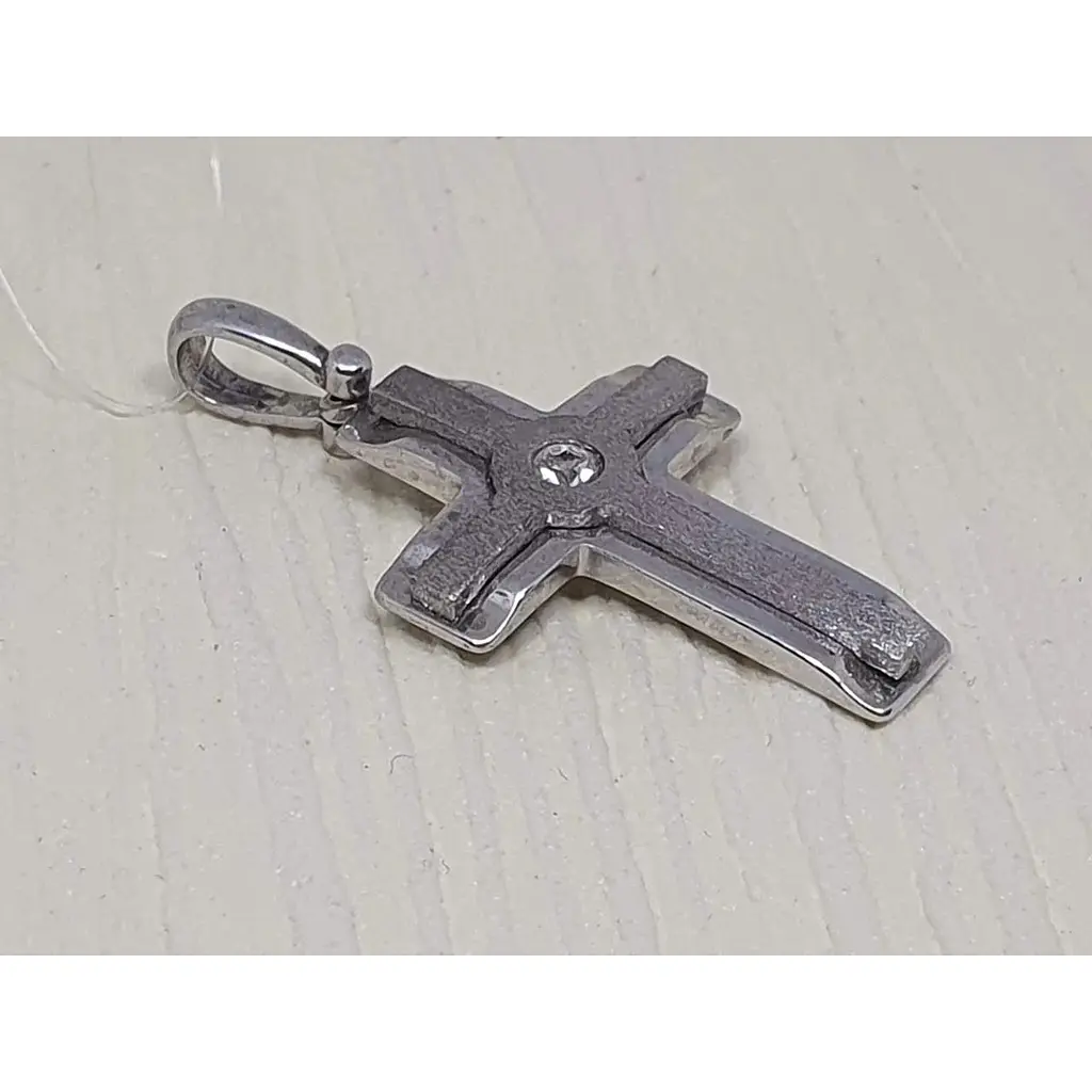 Срібний хрестик Qvaliz з фіанітом. 903SU51 - фото 2