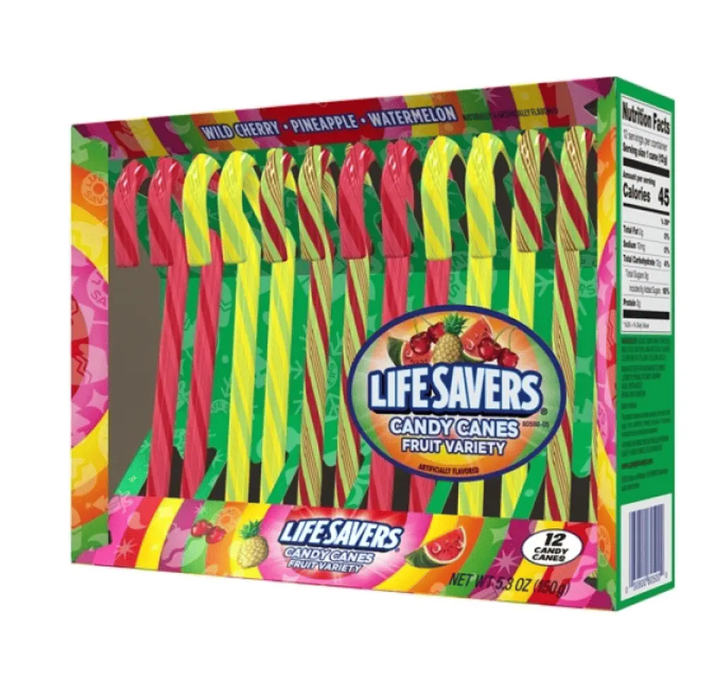 Цукерки-тростини Life Savers 5 Flavor Assorted Holiday Candy Canes 150г - фото 2