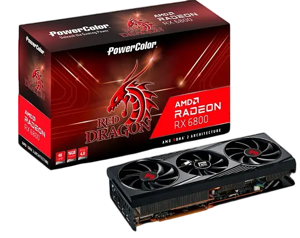 Відеокарта AMD Radeon RX 6800 16GB PowerColor Red Dragon (AXRX 6800 16GBD6-3DHR/OC) Б/В