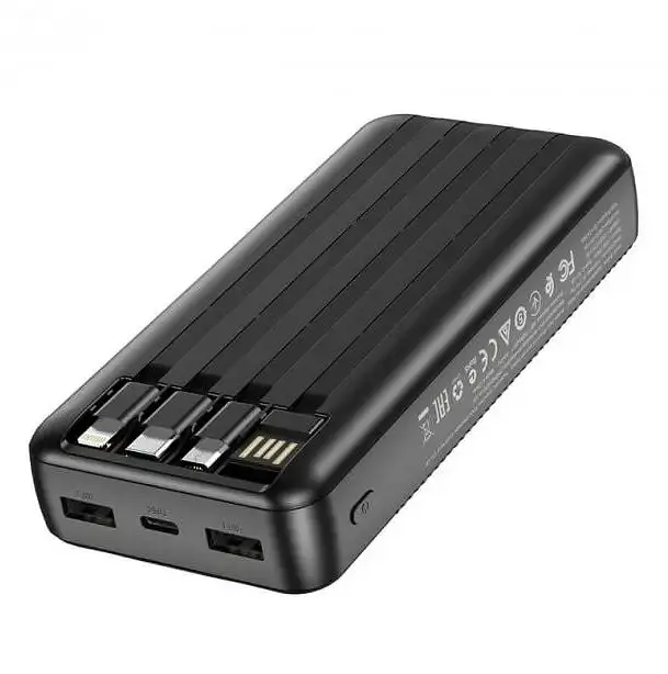 Універсальна зарядна батарея Power Bank Borofone BJ20A Mobile 20000 mAh (Чорний) - фото 3