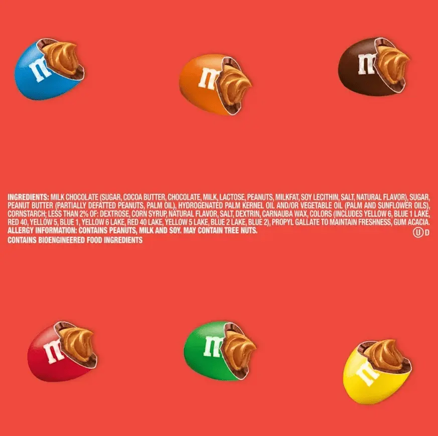 Драже M&M's Mega Peanut Butter Chocolate Candy 80.2г - фото 7