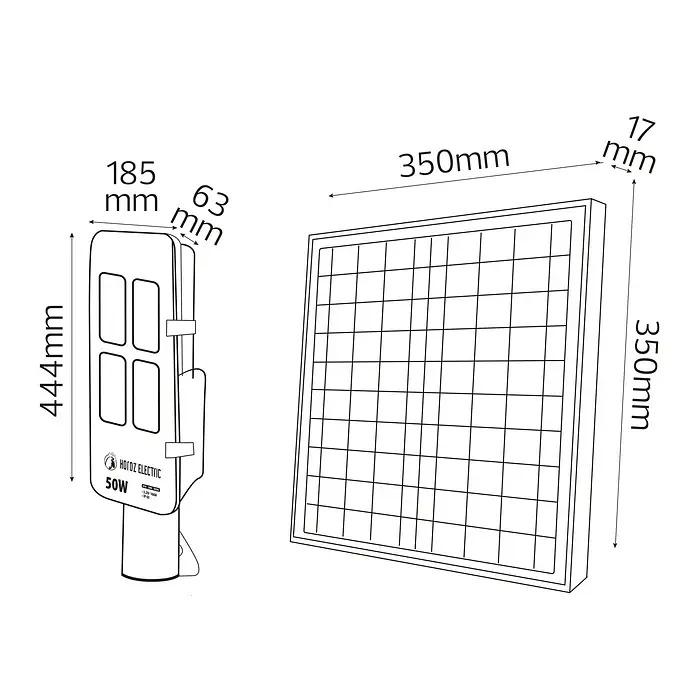 Светильник уличный консольный на солнечной батарее LED "LAGUNA-100" 100 W - фото 2