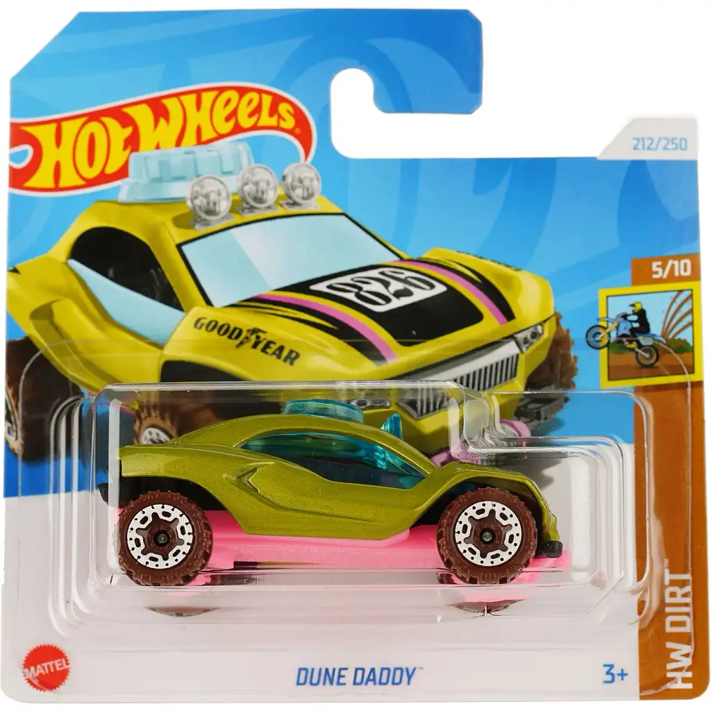 Набор: Базовая машинка Hot Wheels HW Art Cars 67 Chevy C10 красная (5785) + Базовая машинка Hot Wheels HW Dirt Dune Daddy зеленая (5785) - фото 3