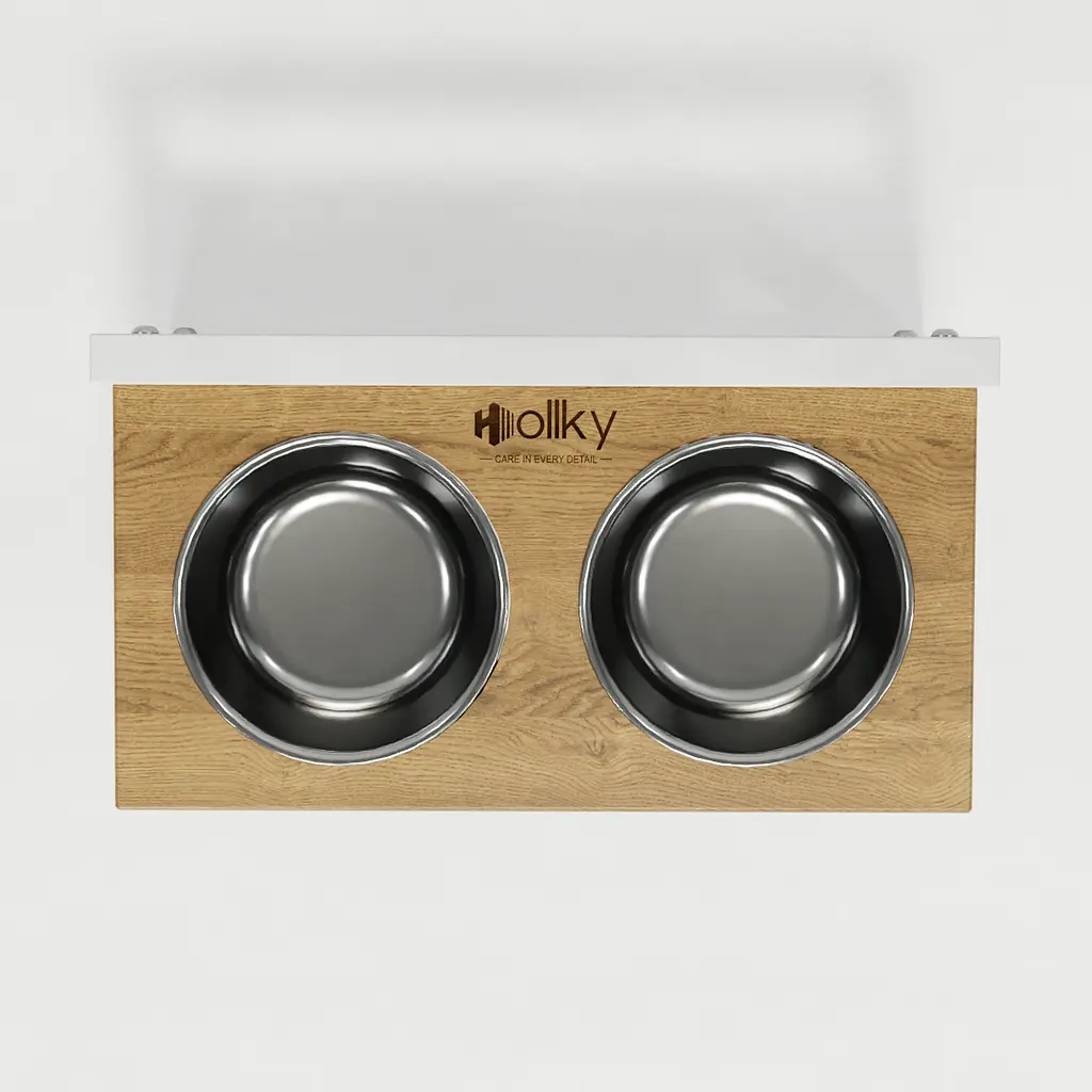 Hollky Flex S — миски на регульованій підставці для маленьких собак (2 × 0.450 л) - фото 6