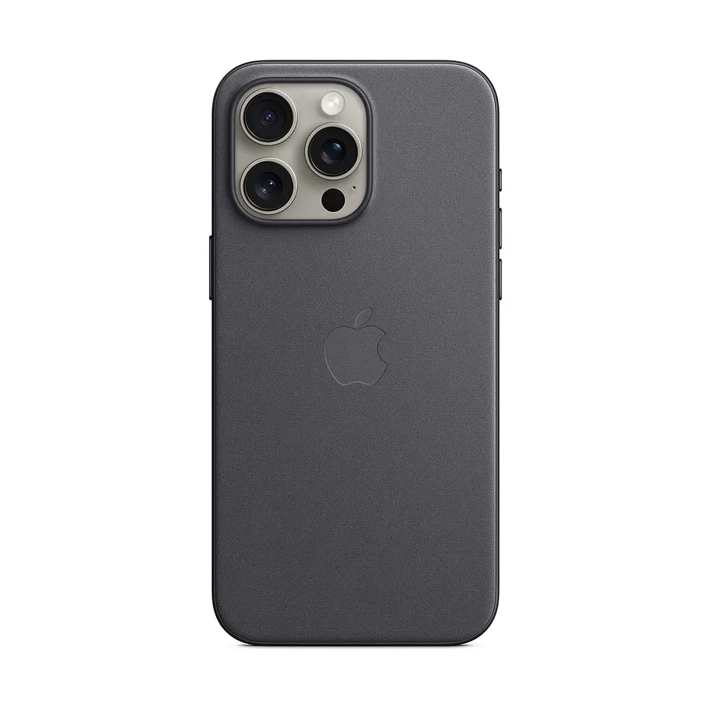 Чехол для Apple iPhone 15 Pro Max, FineWoven Case with MagSafe, черный, защитная накладка из материала FineWoven, противоударный, для iPhone, защита всего корпуса, поддержка беспроводной зарядки и MagSafe, (ARM71987) - фото 5