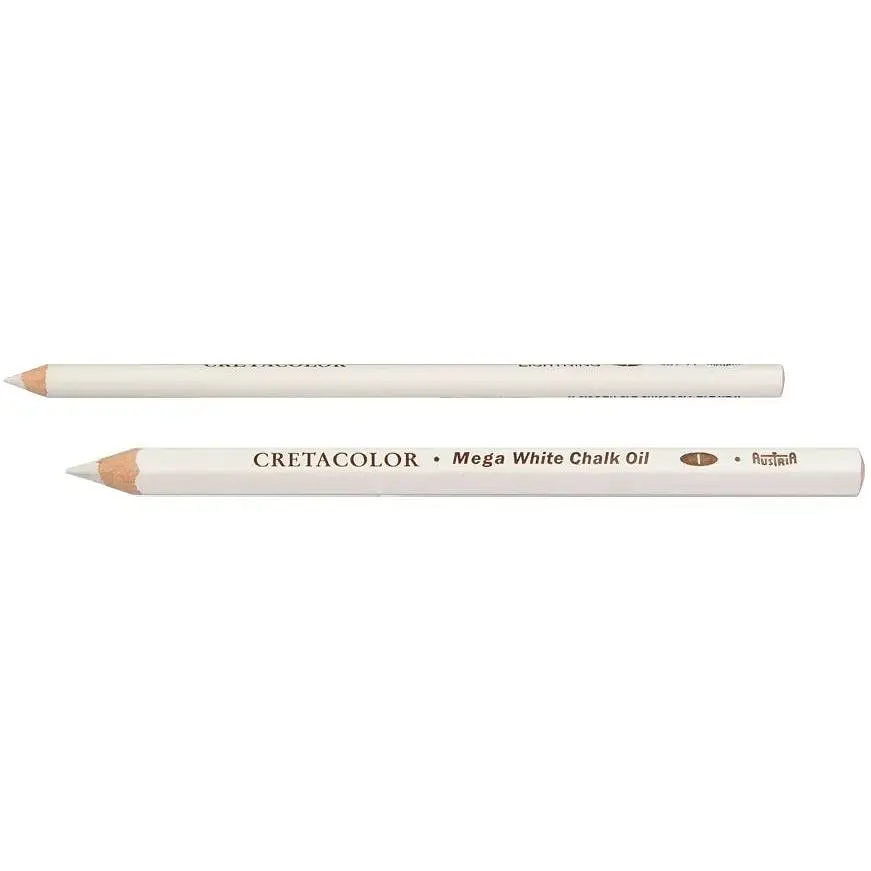 Олівець для рисунку Cretacolor MEGA Білий олійний  м’який - фото 3