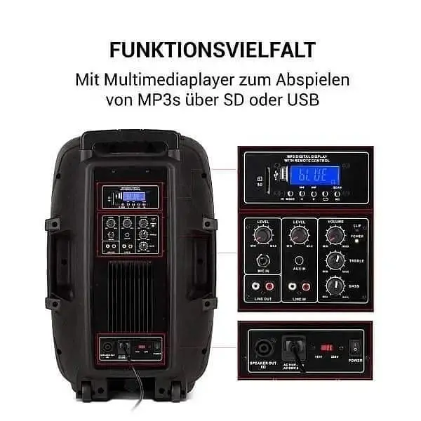 Акустическая система комбинированная Auna Pro Combo 2 800 Вт (10032342) - фото 5