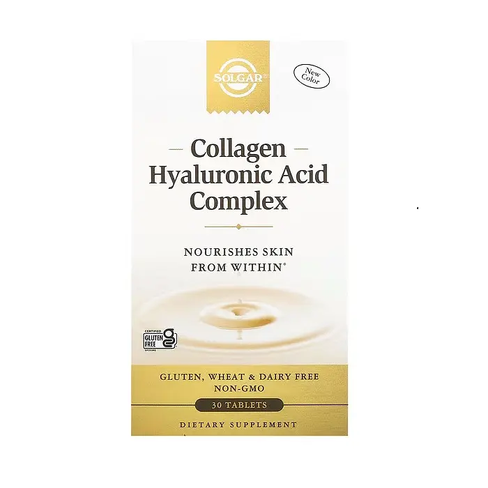 Препарат для суглобів і зв'язок Solgar Collagen Hyaluronic Acid Complex, 30 таблеток