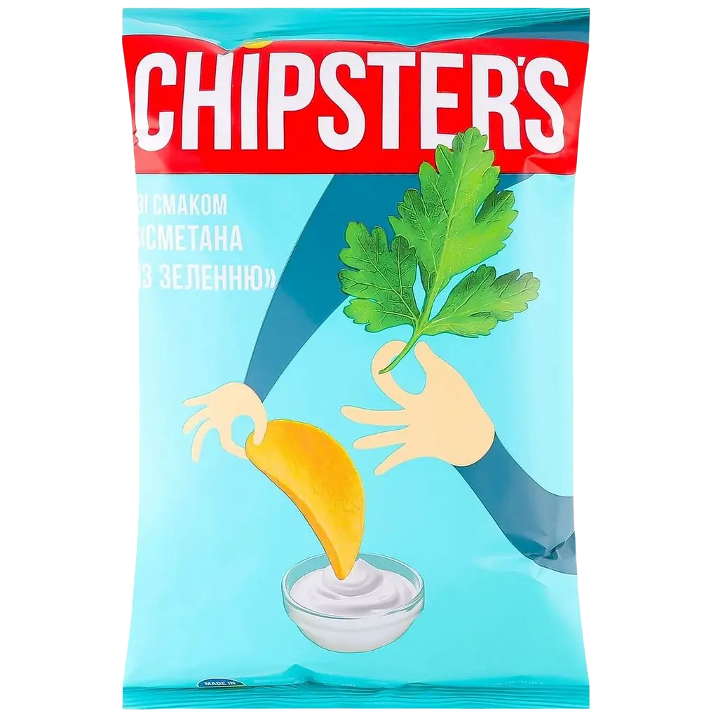 Набір: чипси Chipster's зі смаком сметани та зелені 100 г + насіння соняшника Сан Санич смажене солоне 100 г - фото 2