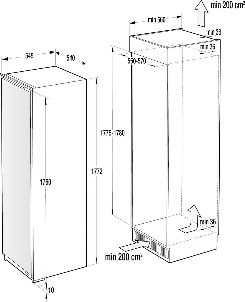 Вбудована шафа хололодильна Gorenje RI2181A1 біла (RI2181A1) - фото 4