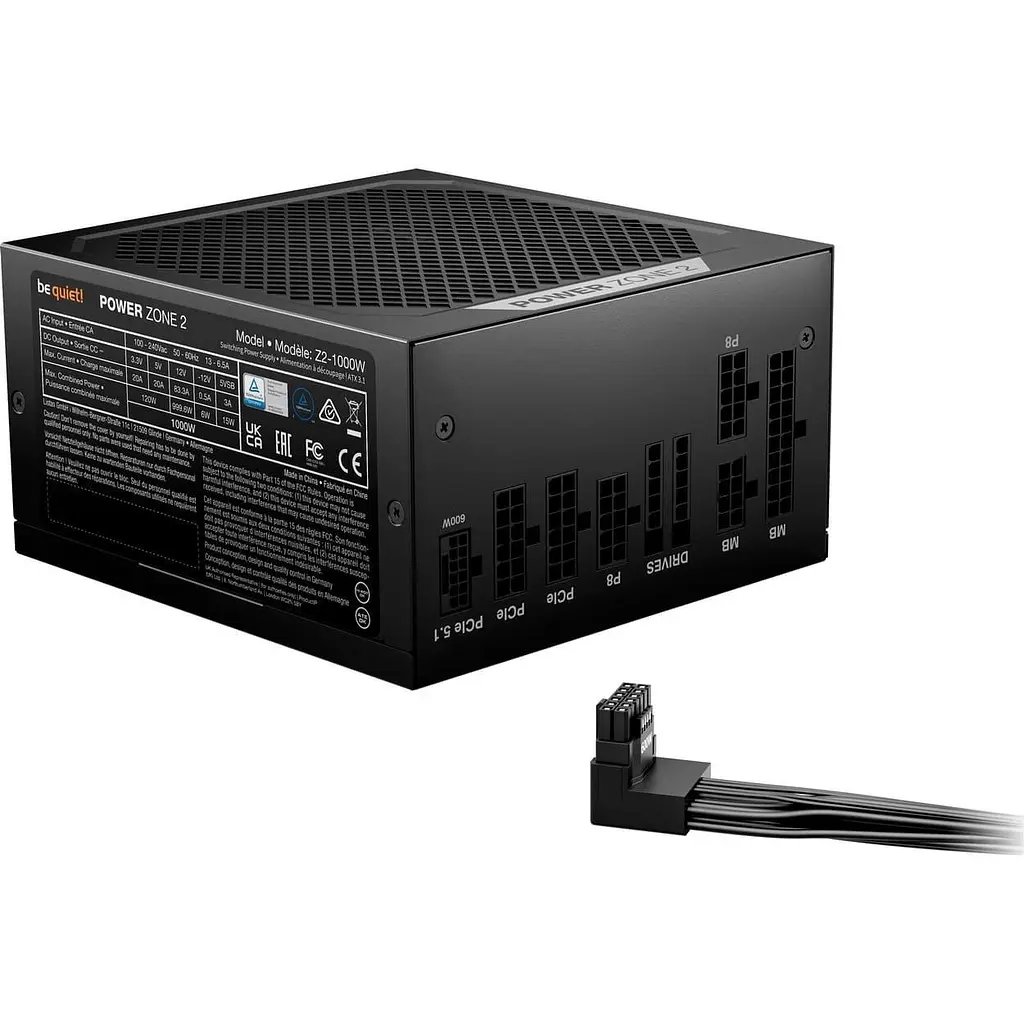 Блок питания Be quiet! POWER ZONE 2 1000W ATX 3.1 80+ Platinum (BP008EU) - фото 4