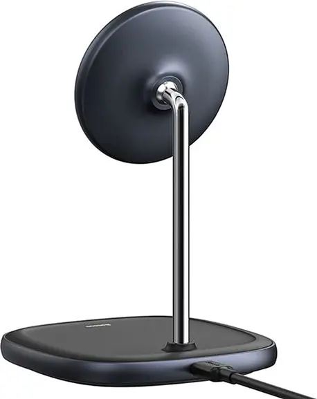Беспроводное ЗУ Baseus Swan Magnetic Desktop Bracket Wireless Charger(suit for IP12) WXSW-01 Black - фото 5