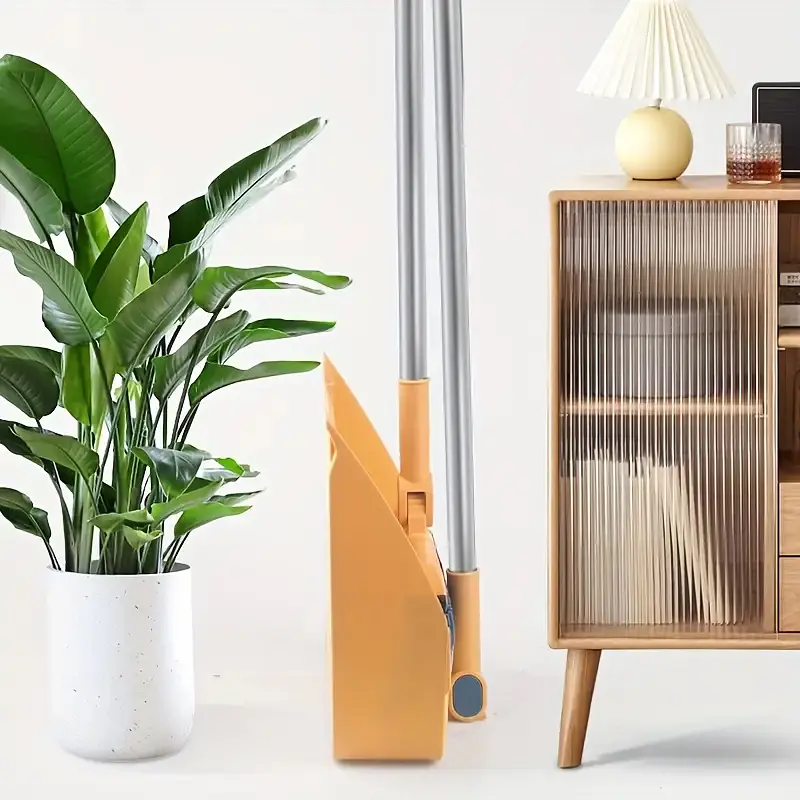 Совок з щіткою із нержавіючої сталі TL-HC03 Жовтий  - фото 6