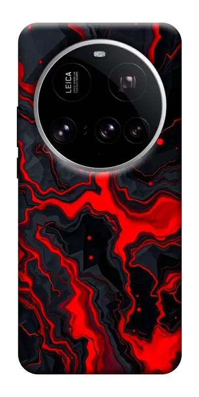 TPU чохол Demsky Black red marble для Xiaomi 15 Ultra