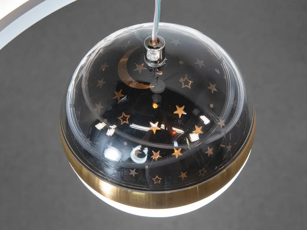 Стельова люстра LED Diasha 2391-600+400WH, 85W, 4675 лм, білий, сучасний стиль для низьких стель - фото 6