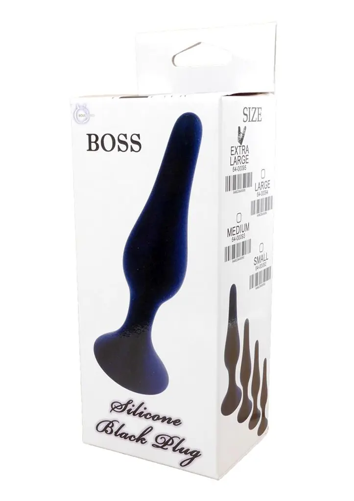 Анальна пробка Boss Silicone Plug Black Extra Large 15 см (чорний) - фото 5
