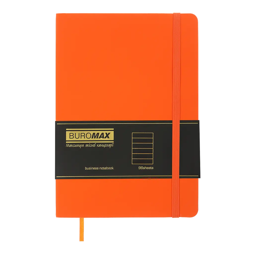 Блокнот діловий Buromax Logo2U Touch Me А5 96 арк. в лінійку обкладинка штучна шкіра помаранчевий (BM.295202-11) - фото 2