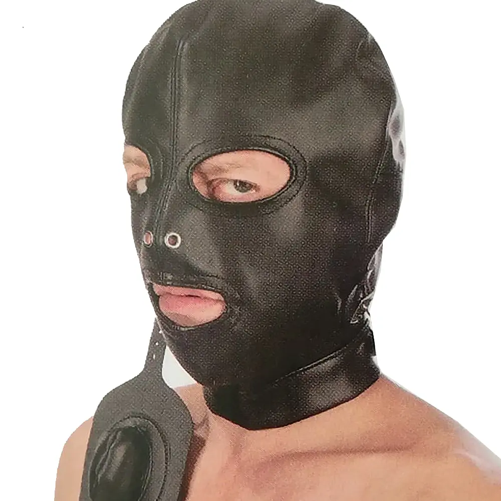 Маска Fetish Tentation Enjoy Pain BDSM Hood With Gag черный - фото 4