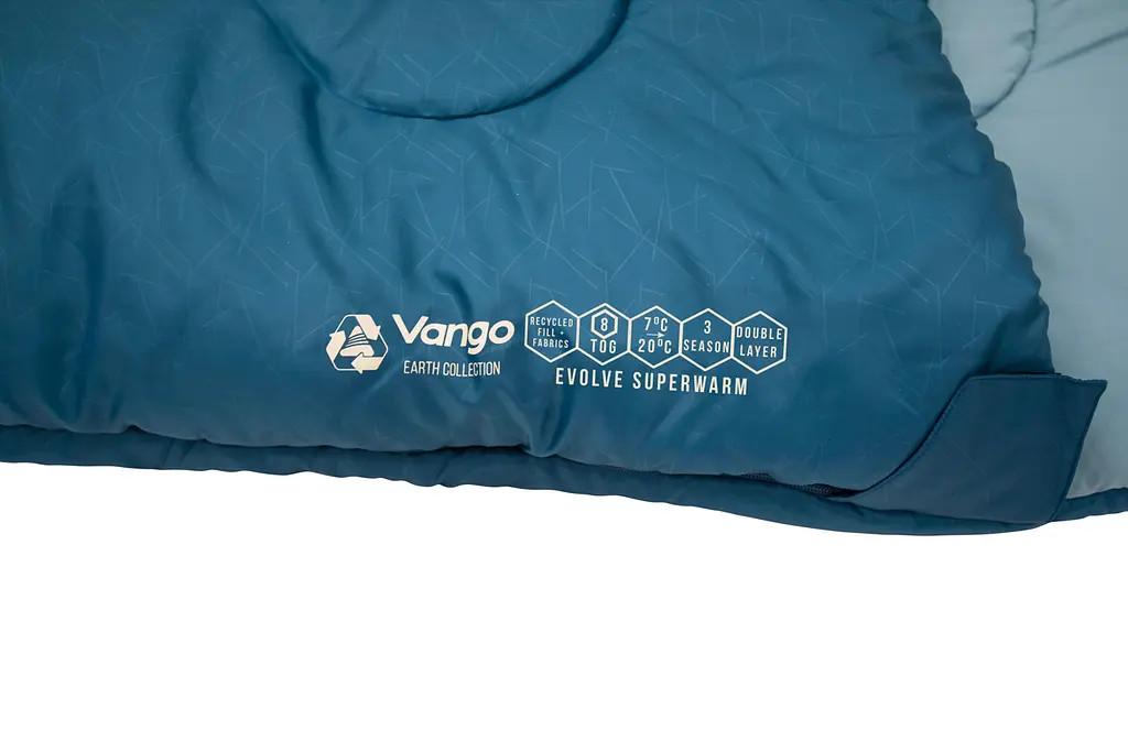 Спальний мішок Vango Evolve Superwarm Single/+2°C Moroccan Blue Left (SBREVOLVEM23TJ8) - фото 6