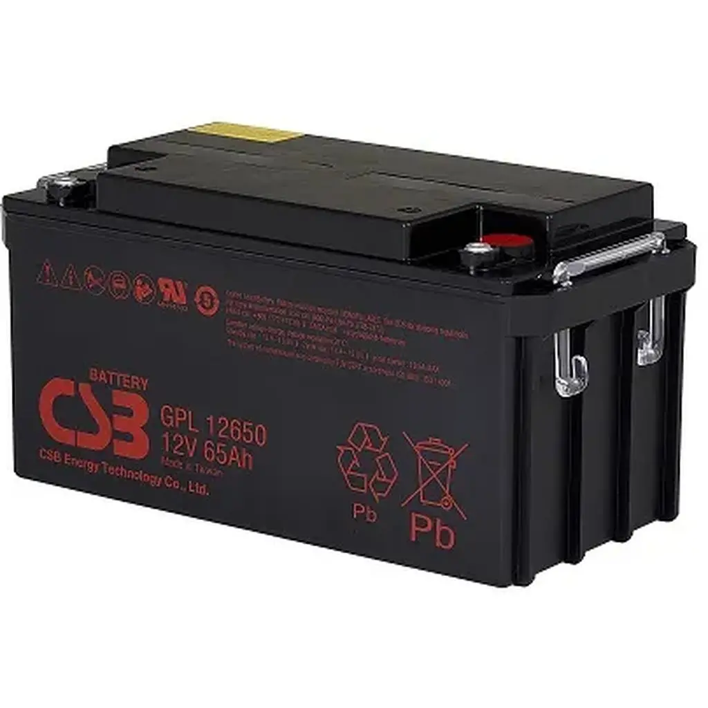 Аккумуляторная батарея CSB GPL12650, 12V 65Ah (350х166х174мм), Q1 - фото 1