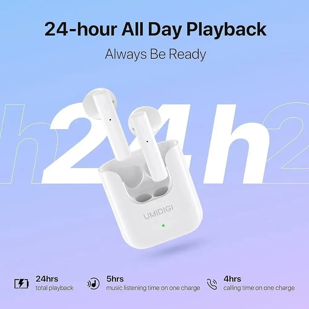 Наушники беспроводные Umidigi AirBuds U Ceramic White (белые) - фото 4