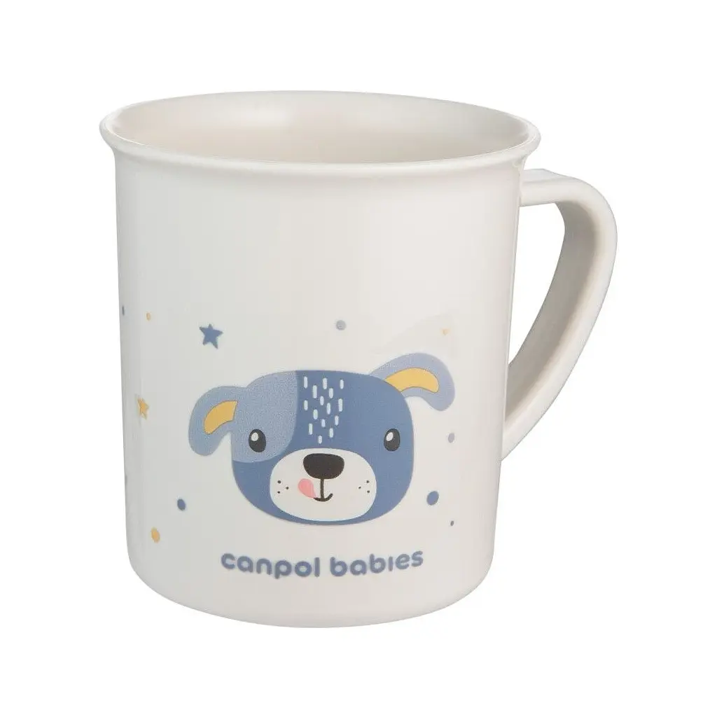 Набір дитячого посуду Canpol babies CUTE ANIMALS кружка пластикова, блакитна (4/413_blu2) - фото 2