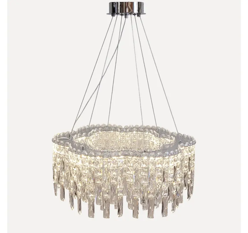 Підвісна світлодіодна кришталева люстра Artlight 8635/600CH, хром, 81 Вт, від 12-20 м² - фото 6