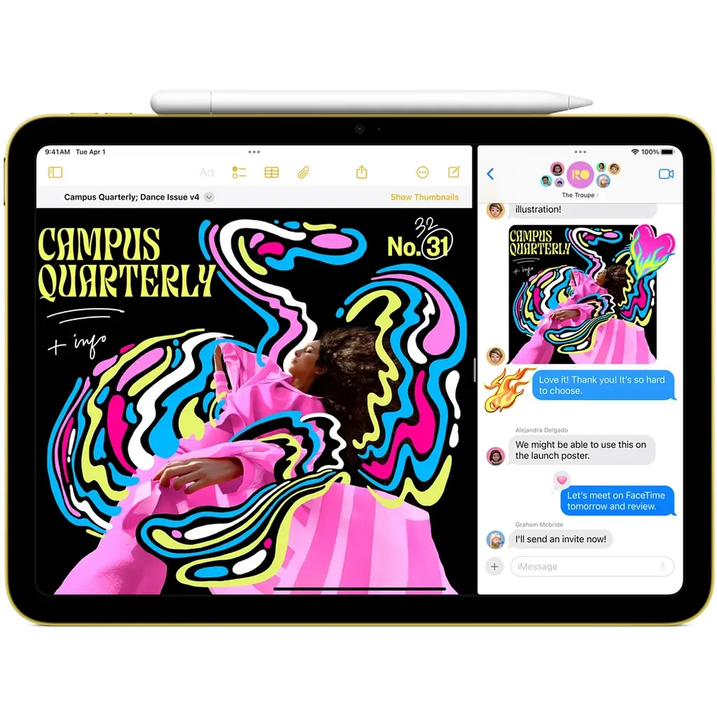 Планшет Apple iPad 11" 2025 Wi-Fi 128GB Yellow (MD4D4TY/A) - фото 4