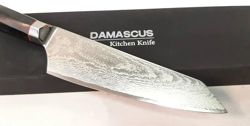 Ніж кухарський 15,5 см Damascus DK-AK 3002 AUS-10 дамаська сталь 73 шари - фото 2
