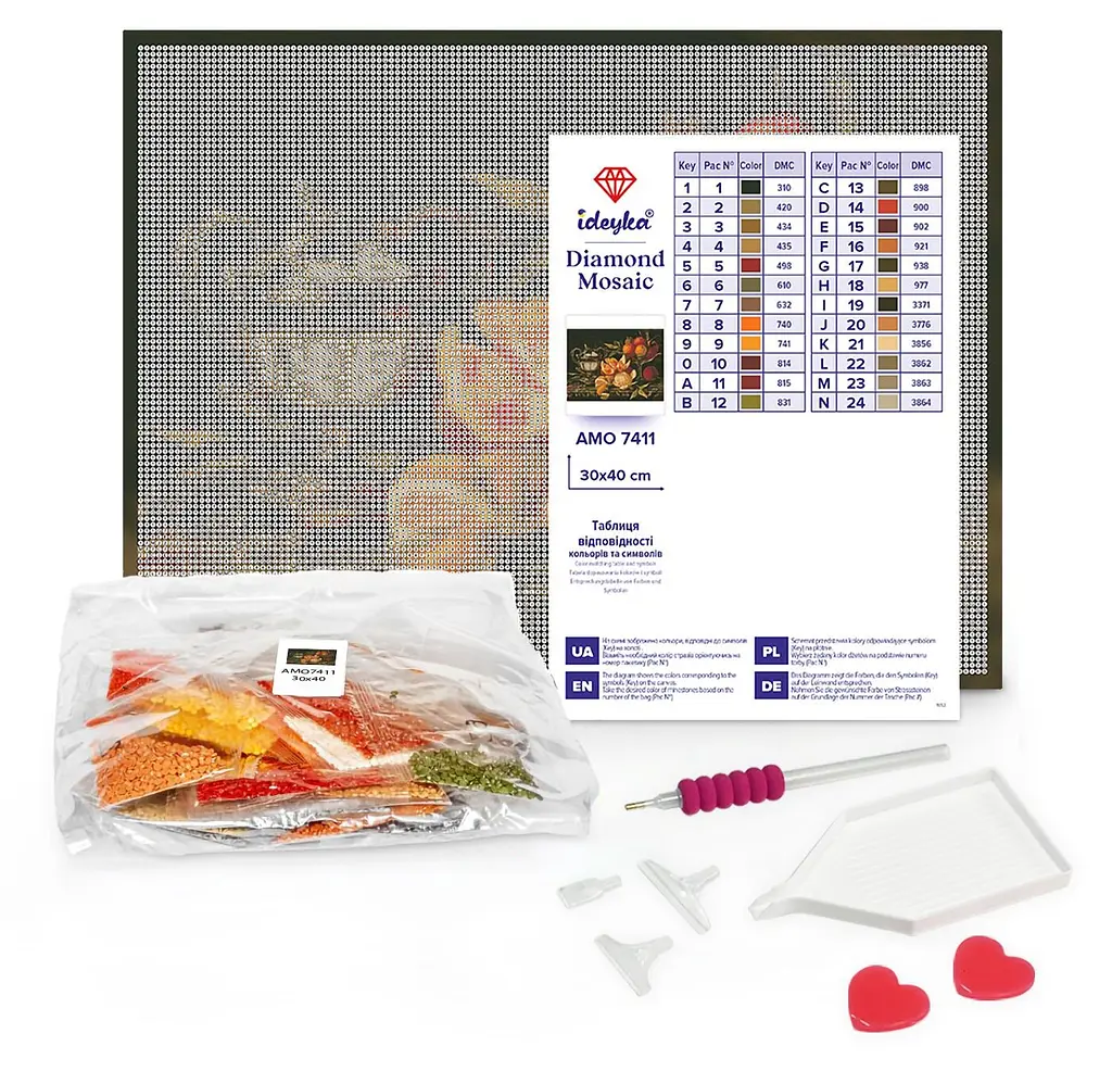 Набір з алмазною мозаїкою Квітковий сад ideyka AMO8140 Різнокольоровий shop (4823104370932) - фото 2