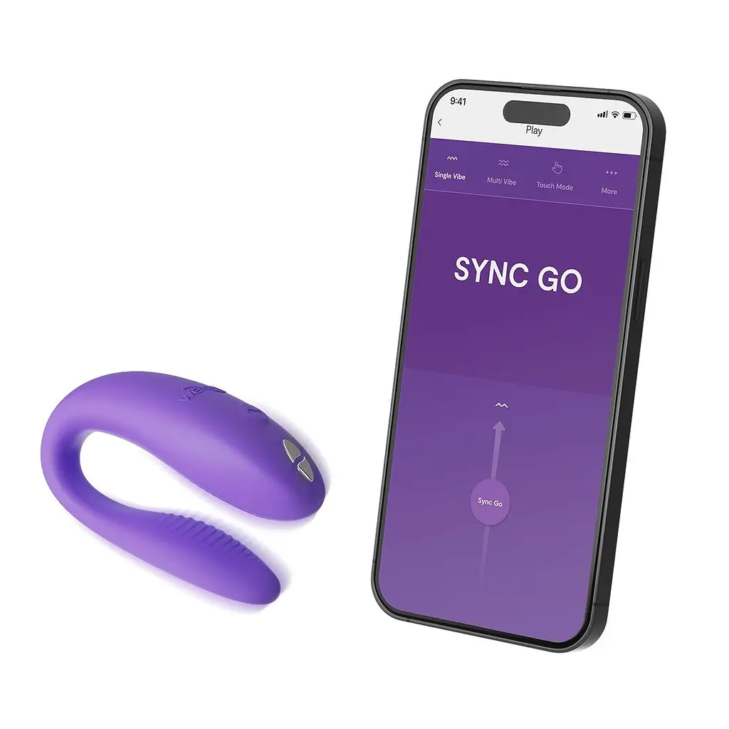Смарт-вібратор для пар We-Vibe Sync GO Light Purple, тревел-кейс - фото 5