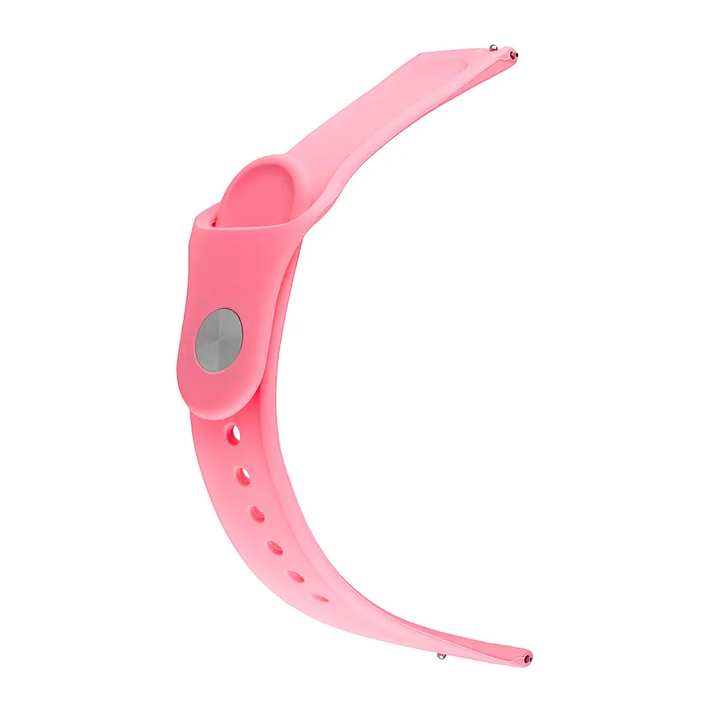 Ремінець Silicone 20 мм Watch Active/Galaxy S4 42 мм/Gear S2/Xiaomi Amazfit Bright Pink - фото 2
