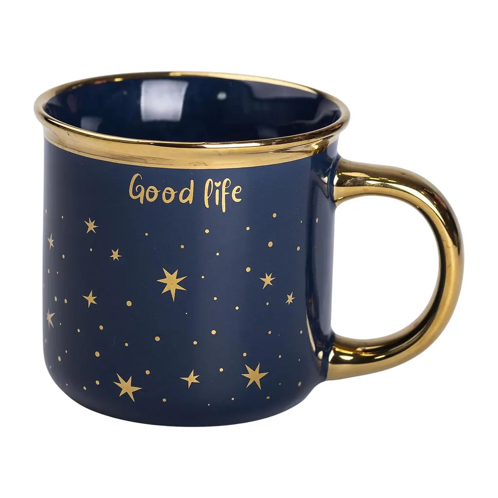 Чашка порцелянова Good life 320 мл, синій Liling Rongxiang Ceramic RX-N231506BL - фото 11