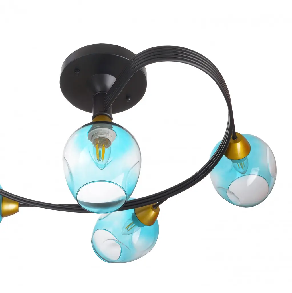 Люстра потолочная Brille Е27 60W BK (BR-01 611C/6) - фото 4