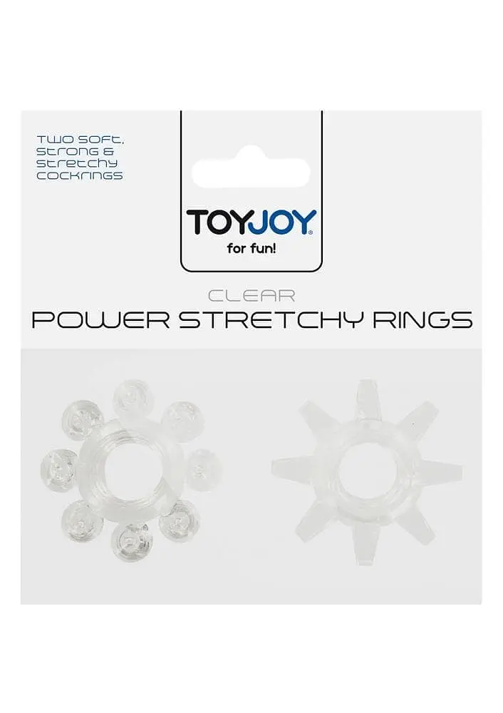 Ерекційні кільця Power Stretchy, 2 шт (білий) Toy Joy TOY9937 98648 - фото 2