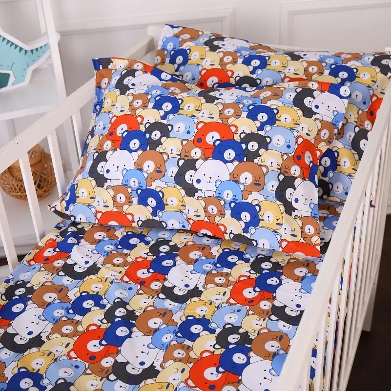 Пододеяльник MirSon Бязь Kids Time 20-0032 Colored bears 143х210 см (2200009638671) - фото 3